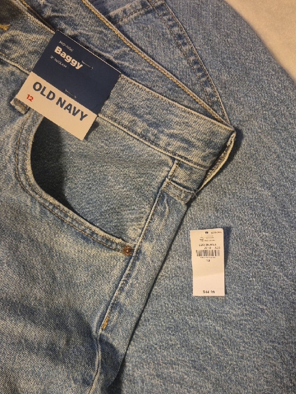 Old Navy Light Blue High-Rise Denim Cutoff Shorts - Picture 3 of 3